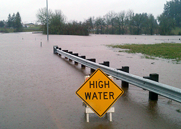 ODOT High Water sign