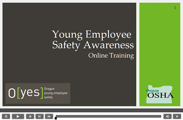screen shot of online course