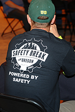 t-shirt with Safety Break logo