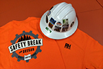 t-shirts and stickers with the Safety Break for Oregon logo