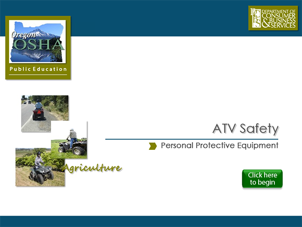 Oregon Occupational Safety And Health Atv Safety Online Course