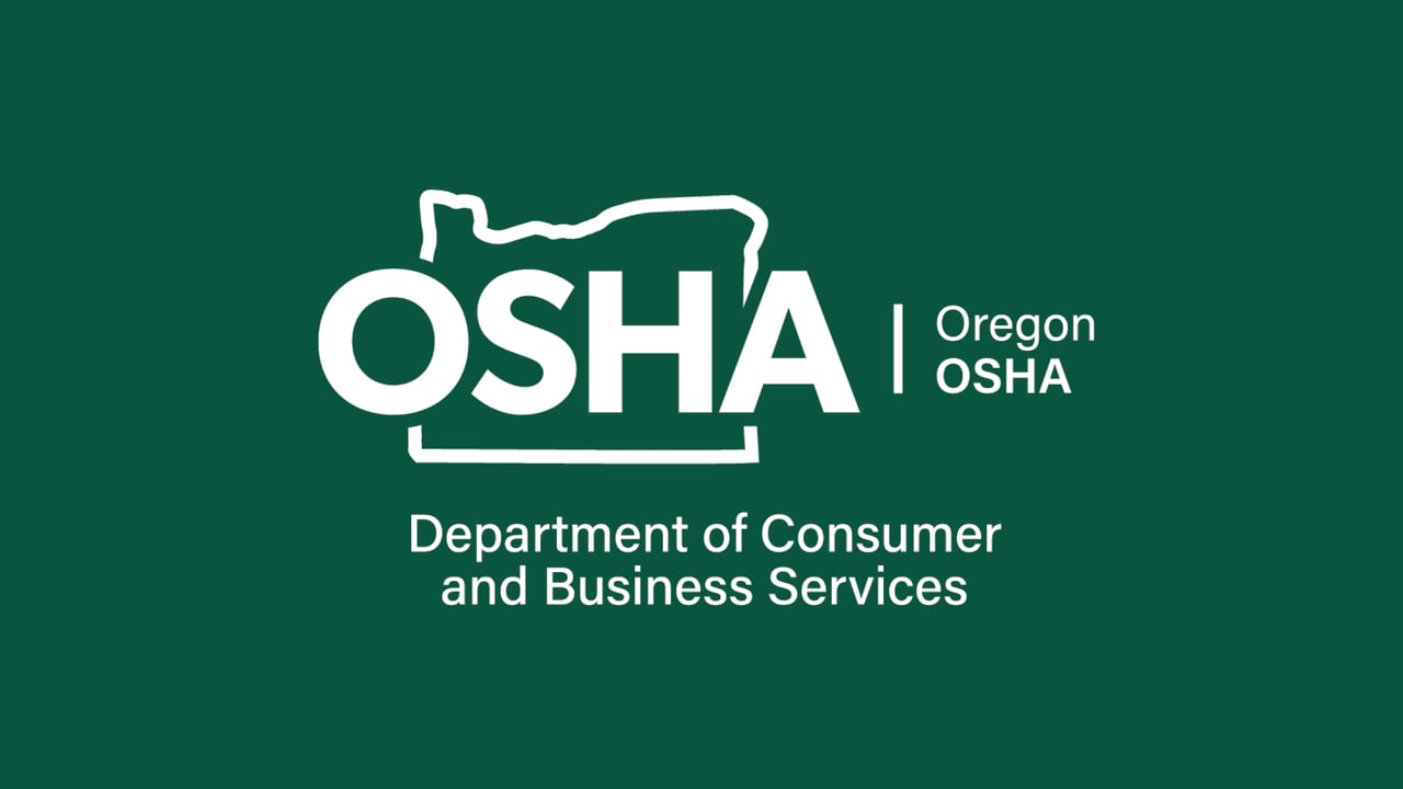 Oregon OSHA logo on a green background